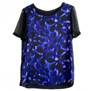 Elie Tahari | 100% Silk Modal Watercolor Blouse